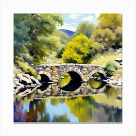 bridge over a burn Canvas Print