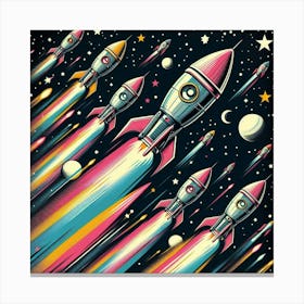 Retro Futuristic Elements,Retro Futuristic Background,Retro Futuristic Templates (20) Canvas Print