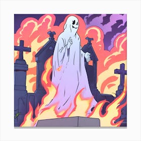 Spooky Ghost Ghost Ghost Ghost Ghost Ghost Ghost Ghost Ghost Canvas Print