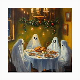 Ghosts At The Dinner Table Canvas Print