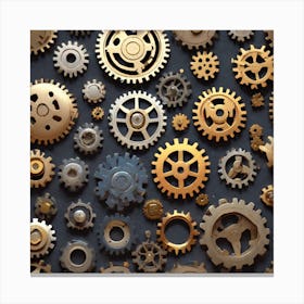 Gears Stock Photos & Royalty-Free Images 1 Canvas Print