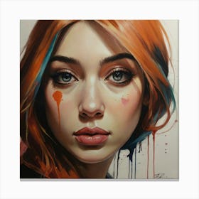 'A Girl With Red Hair' Canvas Print