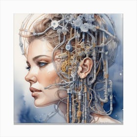 Cyborg Woman 115 Canvas Print