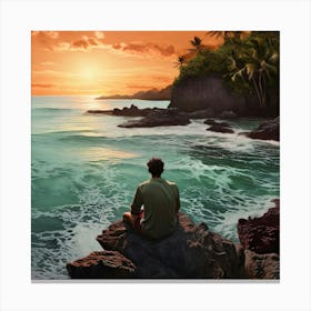 Spiritual Abstraction Tropical Island Canvas Print