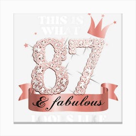 87 & Fabulous I Rose And Black Party Group Candid Photo Item Canvas Print