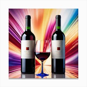 Two Bottles Of Red Wine Canvas Print