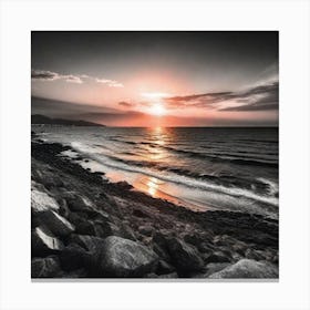Sunset Over The Ocean 246 Canvas Print