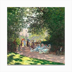 Claude Monet In The Park Canvas Print