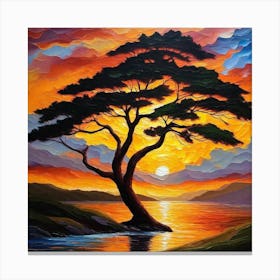 Sunset Tree 10 Canvas Print