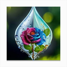The Realistic And Real Picture Of Beautiful Rose 4 Canvas Print