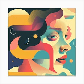 Abstract Portrait Of A Woman 6 Canvas Print