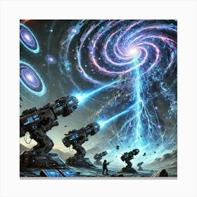 Cosmic Warden Amplifying Celestia Gravitational Abilities Canvas Print