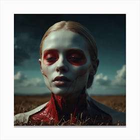 Dead Girl In The Field Canvas Print