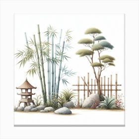 Bamboo 9 Canvas Print