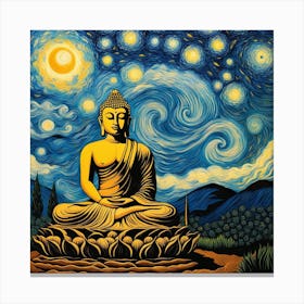 Starry Night Buddha 1 Canvas Print