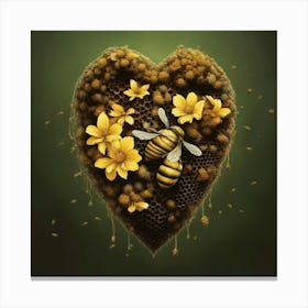 Bee Heart Canvas Print