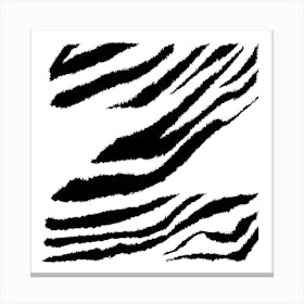 Zebra Typography Z Square Canvas Print