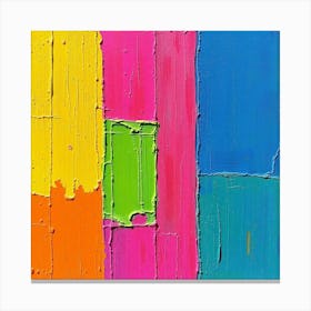 A Textured Acrylic Painting With Vertical Strokes Canvas Print