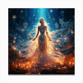 Firefly Shimmering Phantom Lights In Dreamlike Vibrations 50805 Canvas Print