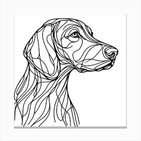 Portrait Of A Dog In Sketch 1 Canvas Print