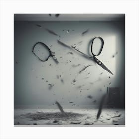 Scissors Falling Canvas Print