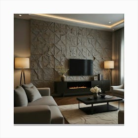 Modern Living Room 1 Canvas Print