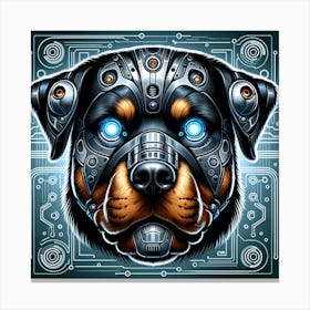 Robot Dog rotty Canvas Print