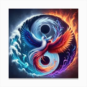 Yin Yang Phonex Canvas Print