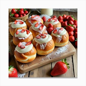 Strawberry Buns 2 Canvas Print