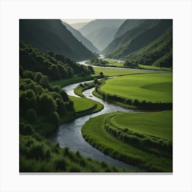 River In The Mountains 5 Canvas Print