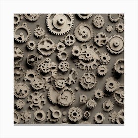 Gears Background 24 Canvas Print