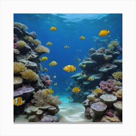 Underwater Paradise: A World of Color Coral Reef Canvas Print