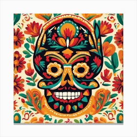 Day Of The Dead Skull 73 Canvas Print