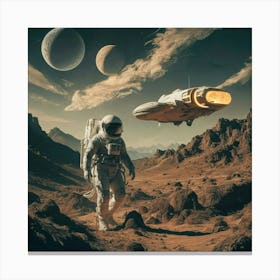 Astronaut In Space Canvas Print