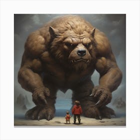 Beast And The Boy Canvas Print