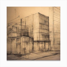 Urban Sketch Canvas Print