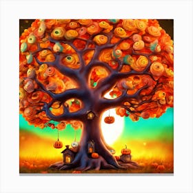 Halloween Tree Canvas Print