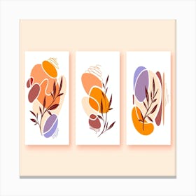 Flat design boho wall art pack Canvas Print