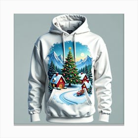 Christmas Tree Hoodie 3 Canvas Print