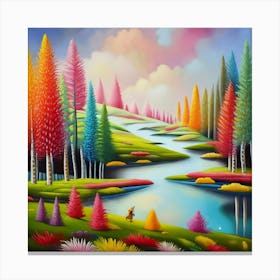 Colorful Forest 3 Canvas Print