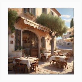 Restaurant In France Canvas Print