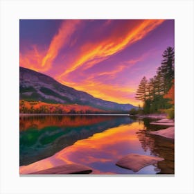 Sunset At The Lake 1 Canvas Print