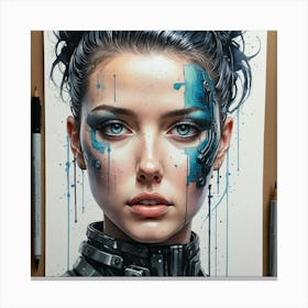 Robot Girl 4 Canvas Print