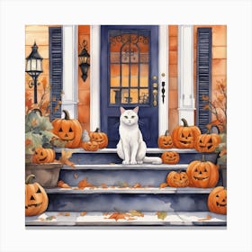 Halloween Cat 33 Canvas Print