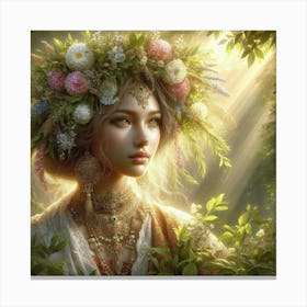 Girl In The Forest 2 Canvas Print