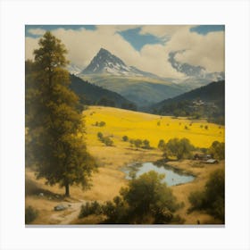 'Yellow Meadow' Canvas Print