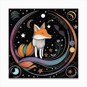 Zodiac Fox Canvas Print