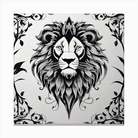 Lion Head 17 Canvas Print