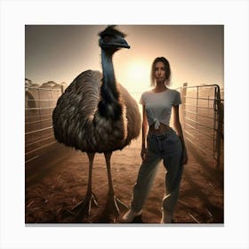 Emu With Friend Canvas Print