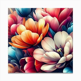 Colorful Flowers 3 Canvas Print